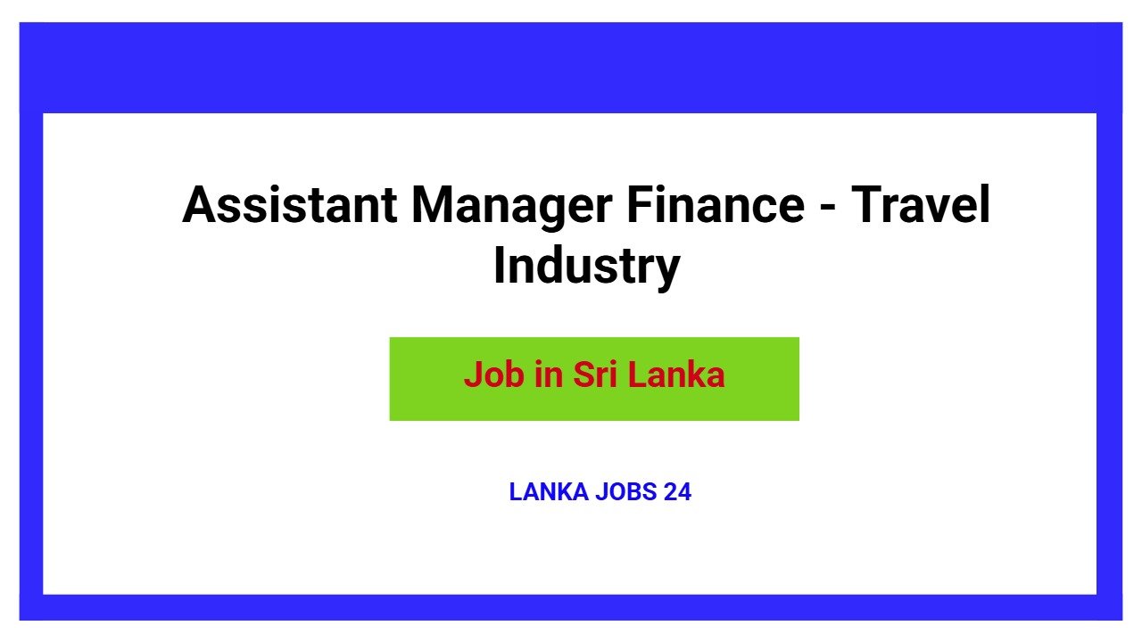 Assistant Manager Finance - Travel Industry